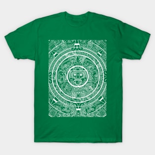 Aztec Calendar - white design T-Shirt